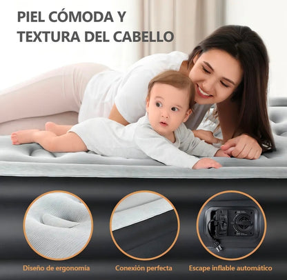 Colchón Inflable Individual Con Bomba Eléctrica