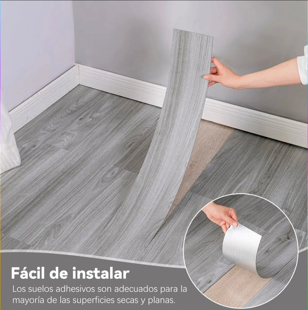 Duela vinilica 36 piezas de 45x15cm rendimiento 2.43m²