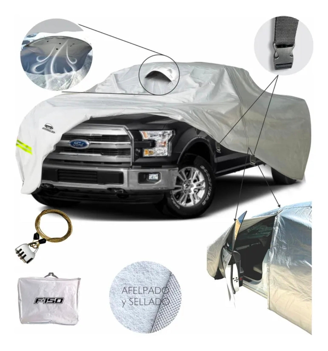 Funda Lona Impermeable Ford F-150 Lobo 2015-2017 Doble Cabina