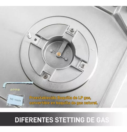 PARRILLA XIUDEEN ACERO INOXIDABLE 4 QUEMADORES