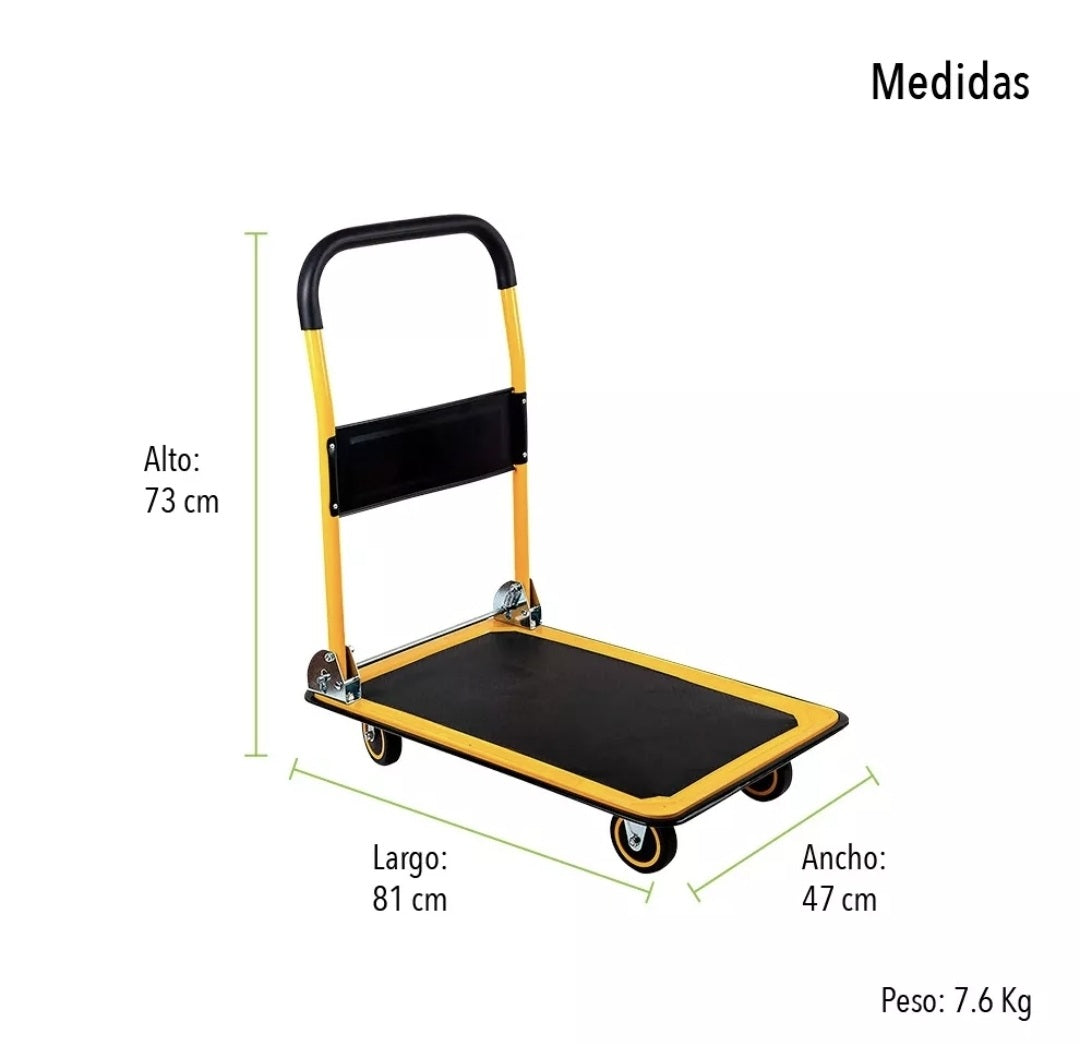 Carrito Plegable De Carga De Acero Hasta 150 Kg