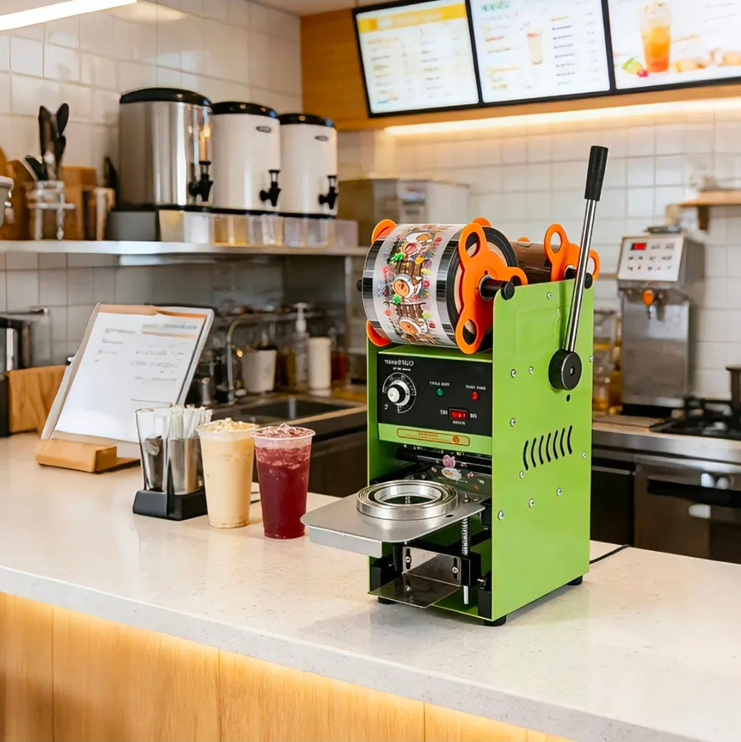 Maquina selladora manual de vasos