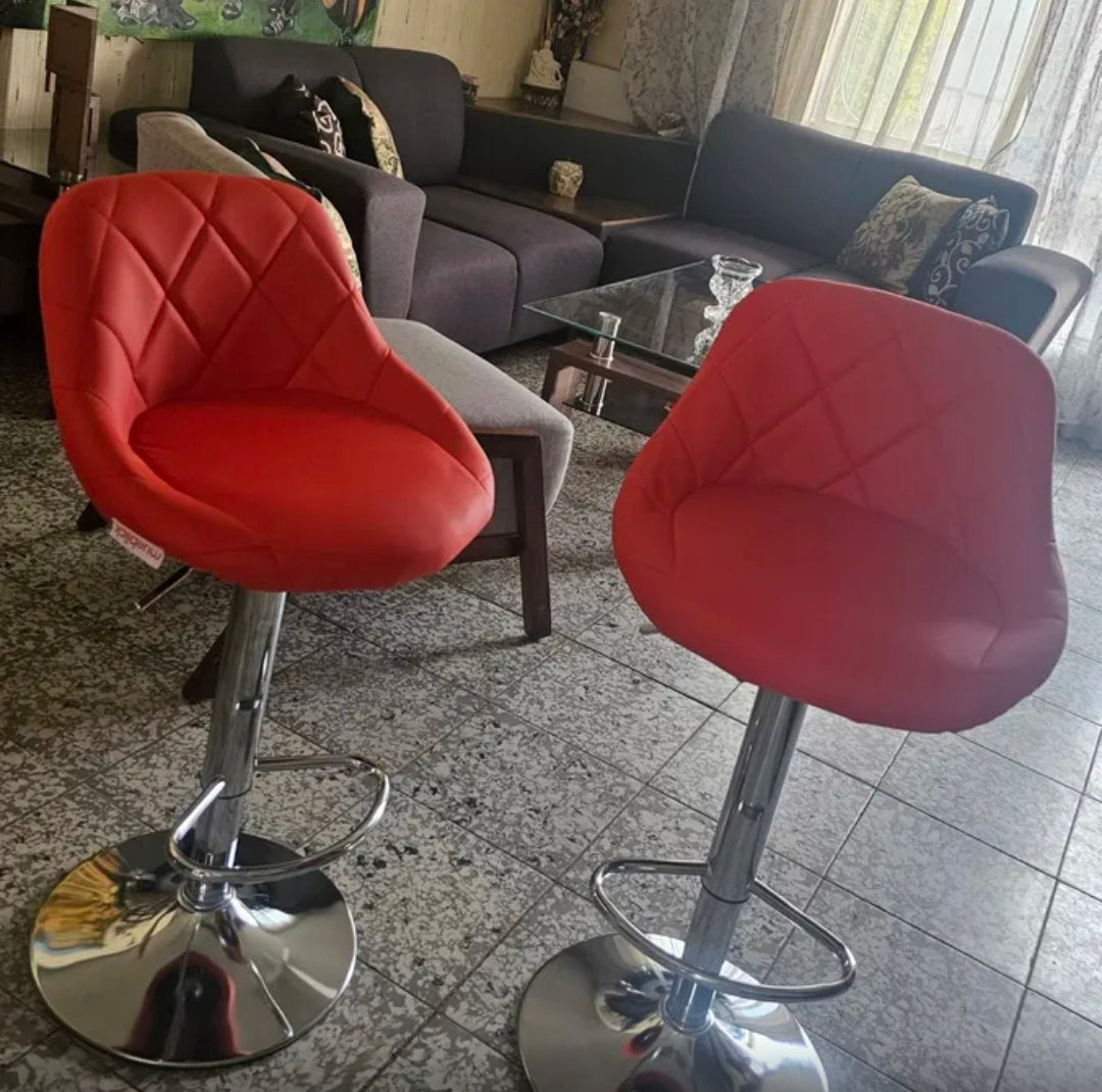 2 bancos para barra con respaldo