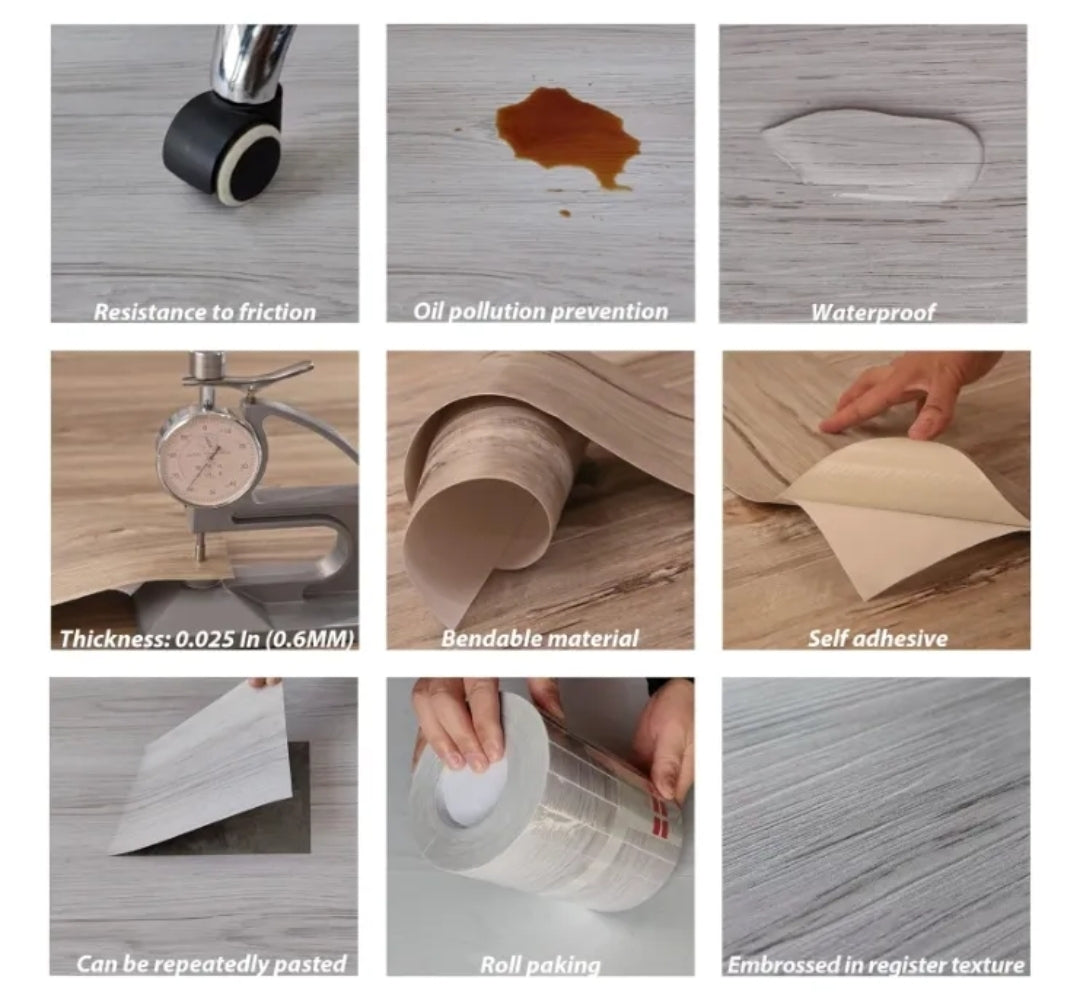 Piso Duela vinilica imitación madera 36 pz / 5m²