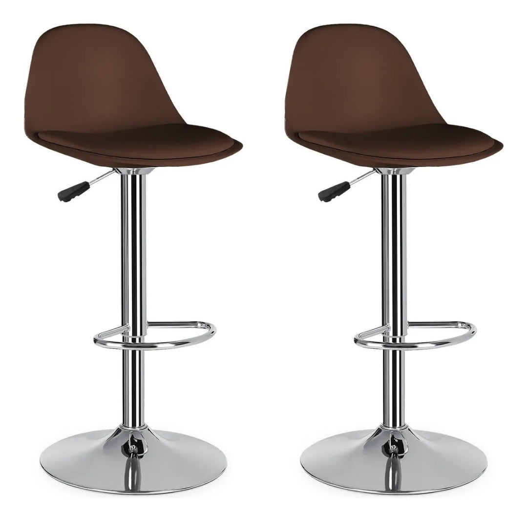 2 bancos modelo Tulip con asiento acolchado