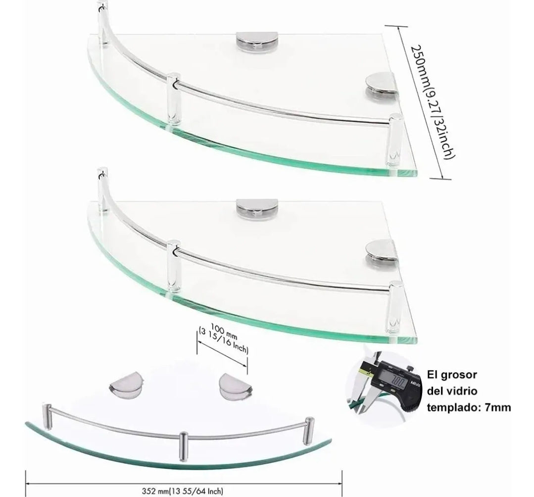 Repisas flotantes esquineras 6 piezas