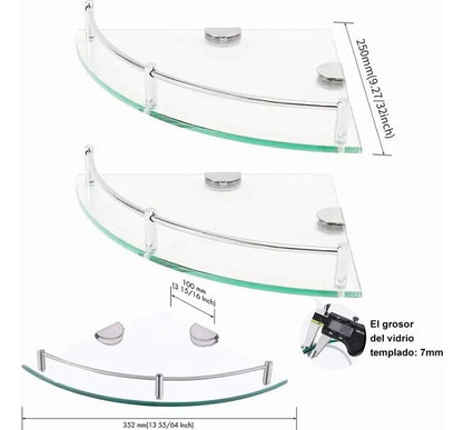 Repisas flotantes esquineras 6 piezas