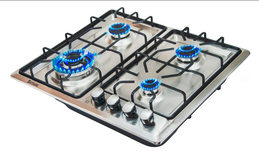 Parrilla 4 quemadores acero inoxidable shtark