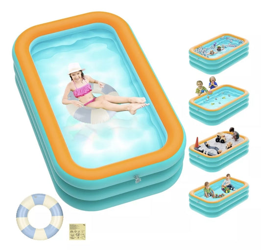 Alberca Inflable Rectangular Familia Piscinas 305*183*56cm