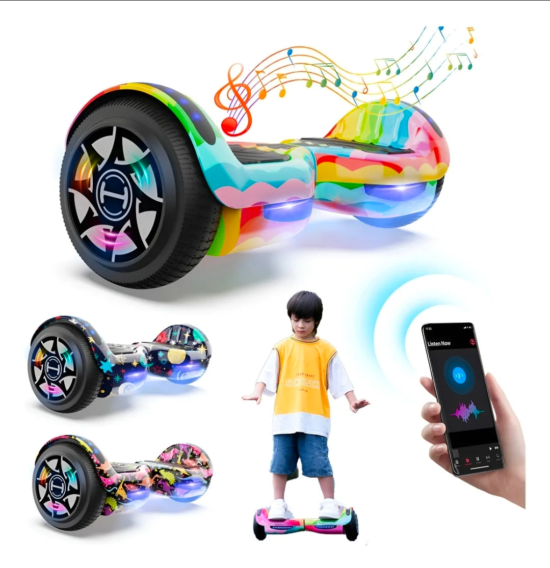 Patín Eléctrico Hoverboard Bluetooth 12km/h 55kg