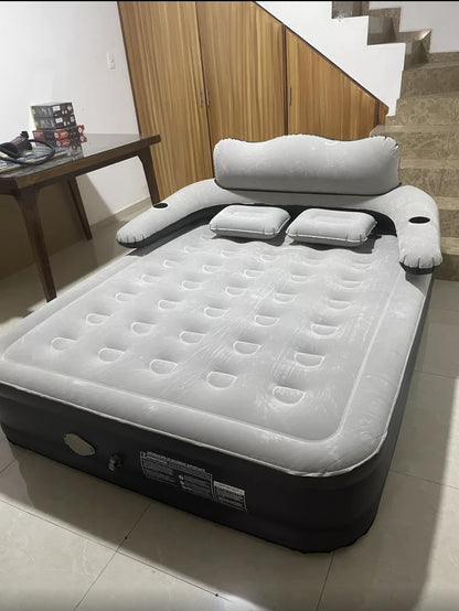 Colchón Inflable Queen con respaldo y Bomba De Aire Eléctrica