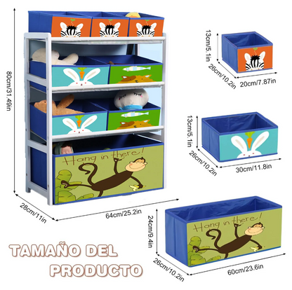 Estantería infantil para juguetes 6 espacios