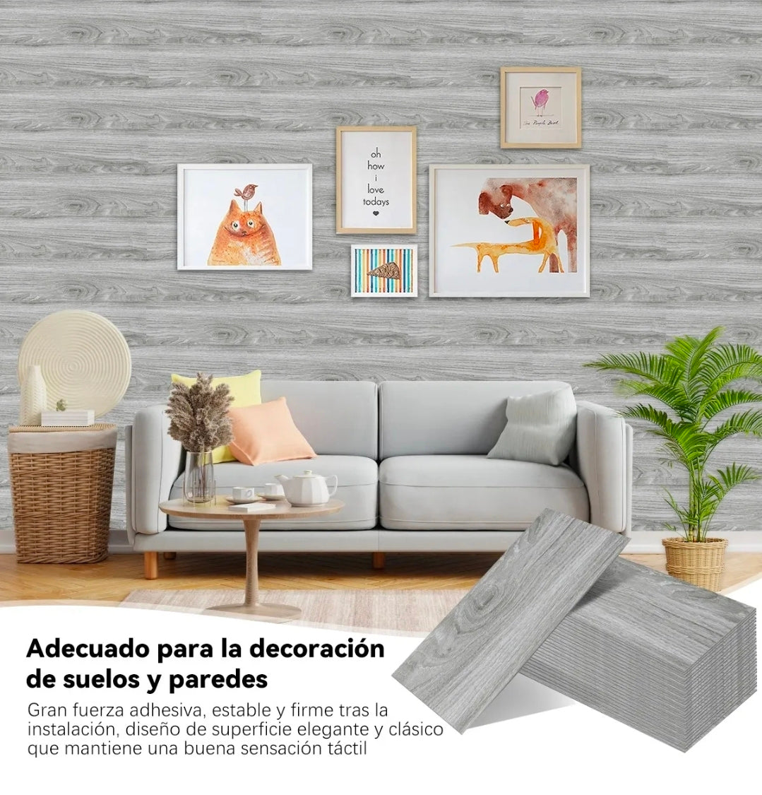 Duela vinilica 36 piezas de 45x15cm rendimiento 2.43m²