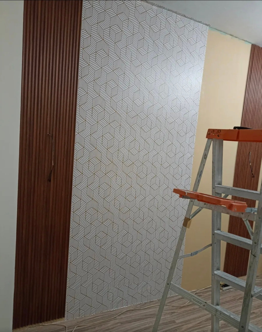 Papel tapiz para pared Oro Hexagonal Autoadhesivo