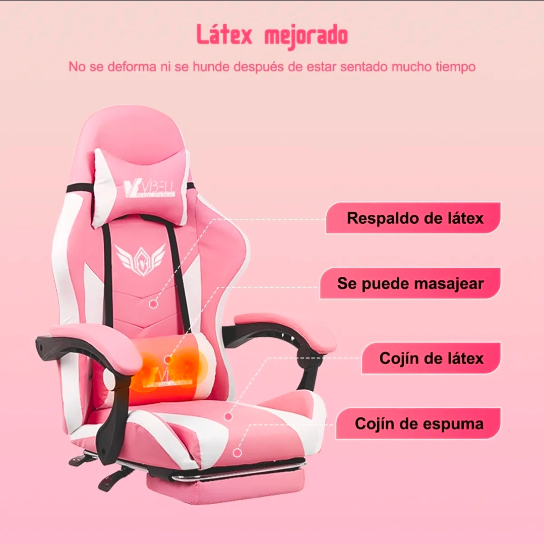 Silla Gamer Reclinable Giratoria Ergonómica