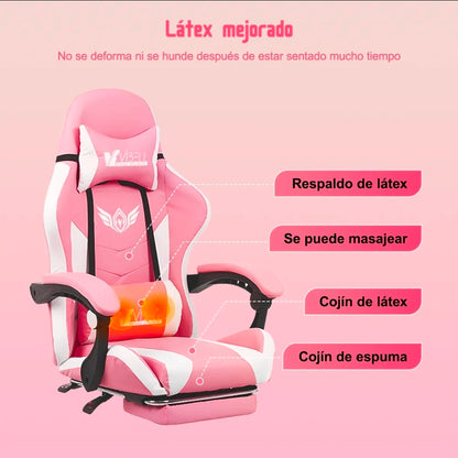 Silla Gamer Reclinable Giratoria Ergonómica