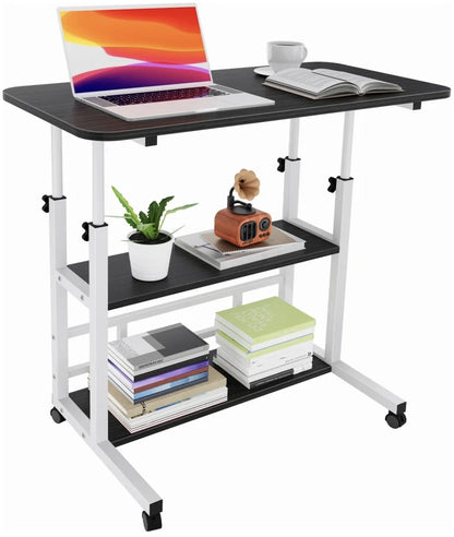 Mesa Para Computadora 60x40cm Altura Ajustable Con Ruedas