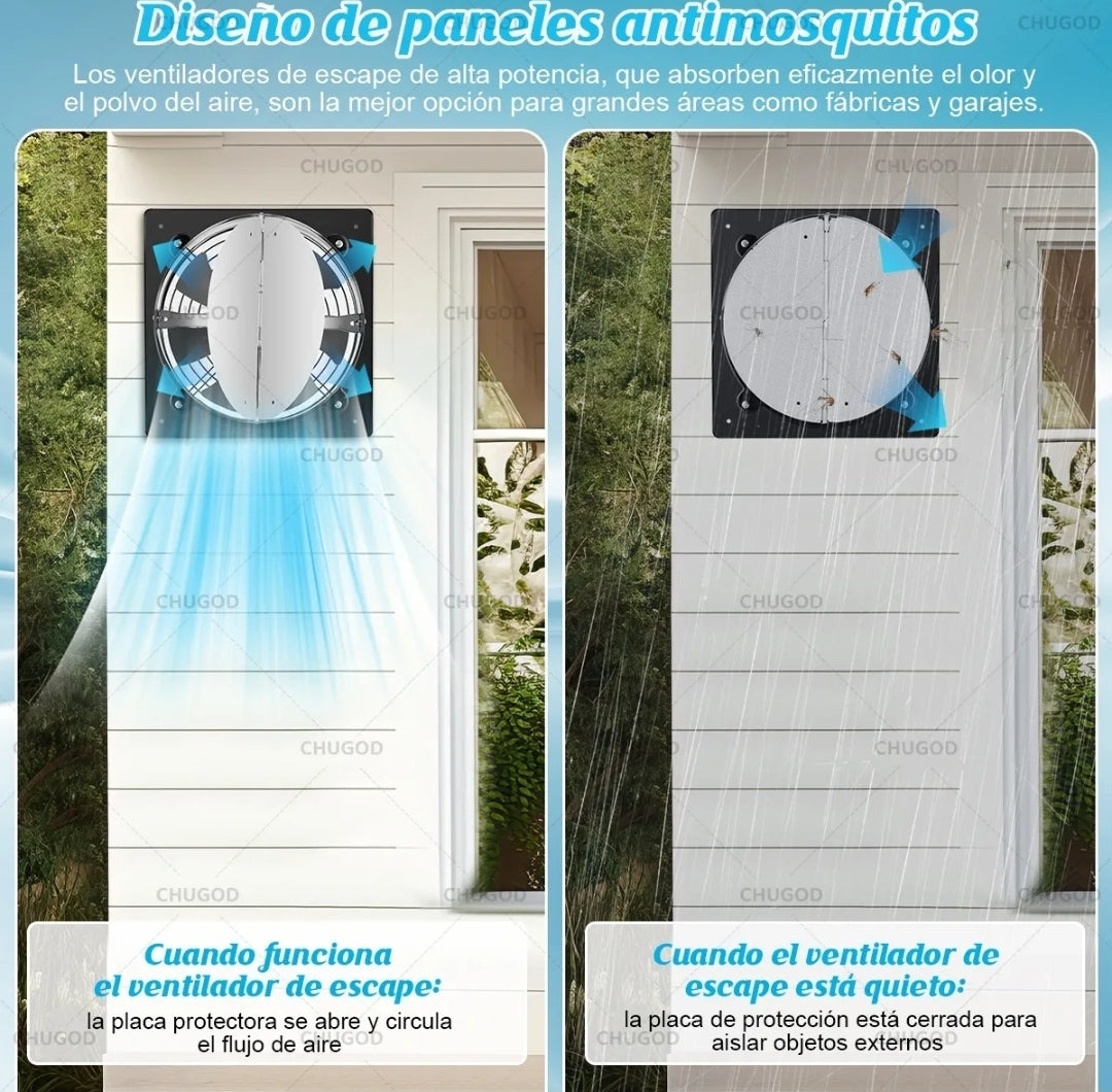 Extractor de aire 12" 150w 4800m³/h