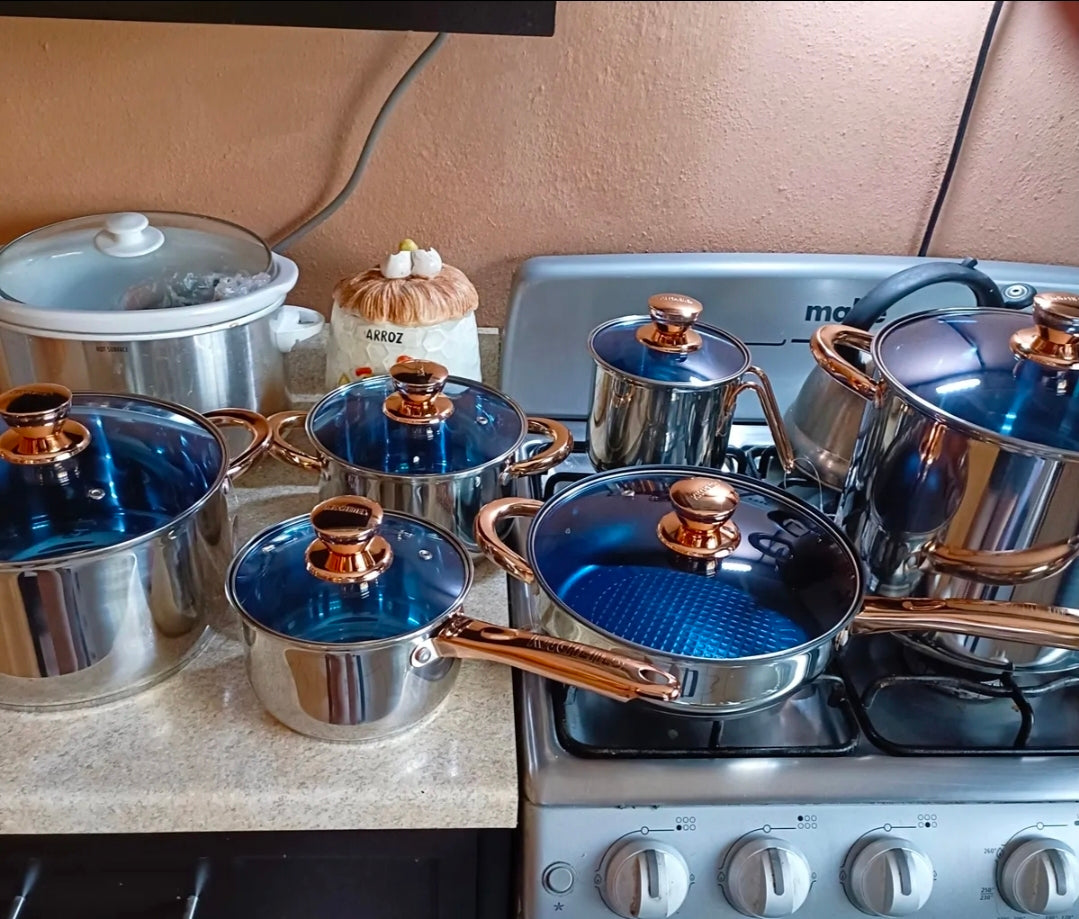 Batería de Cocina Kitchenes Juego de 12 Piezas