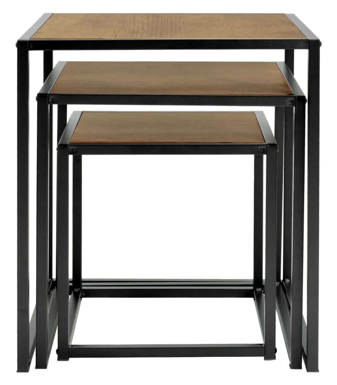 Set Mesas De Centro 3 Pzs Minimalista Industrial Cafe