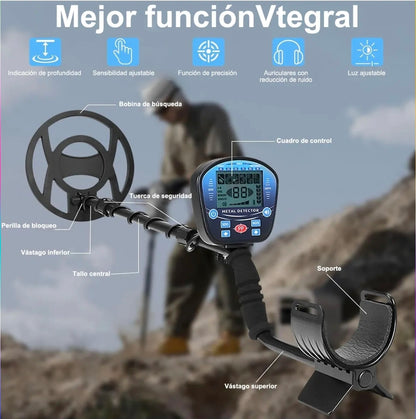 Detector De Metales Alta Precisión Impermeable 5 Modo+ LCD