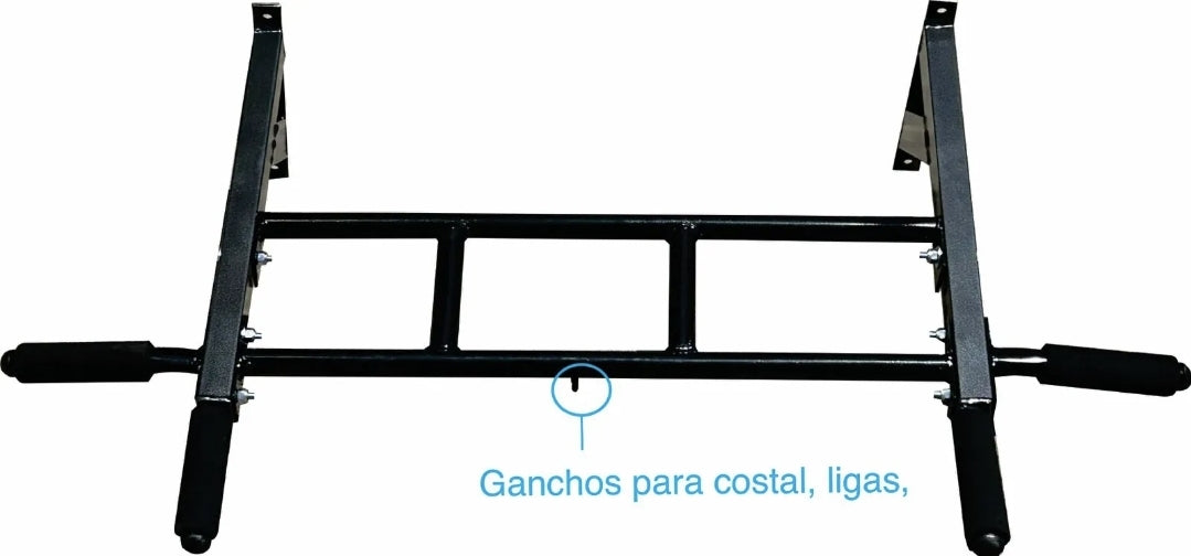Barra Para Dominadas Abdominales  NEGRO soporte 150kg