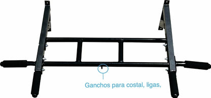 Barra Para Dominadas Abdominales  NEGRO soporte 150kg