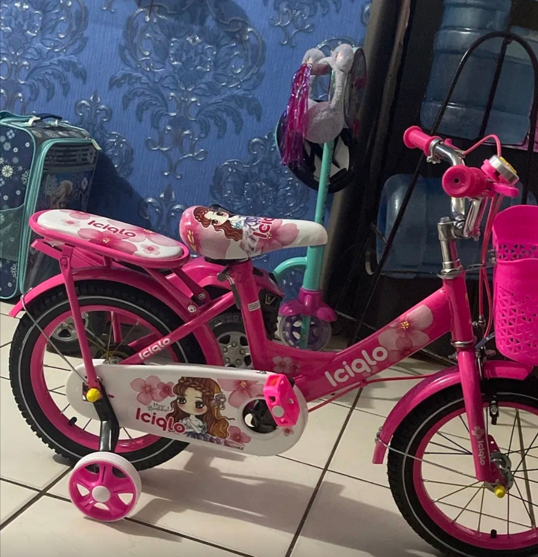 Bicicleta Infantil R-14 Niñas Con Canastilla
