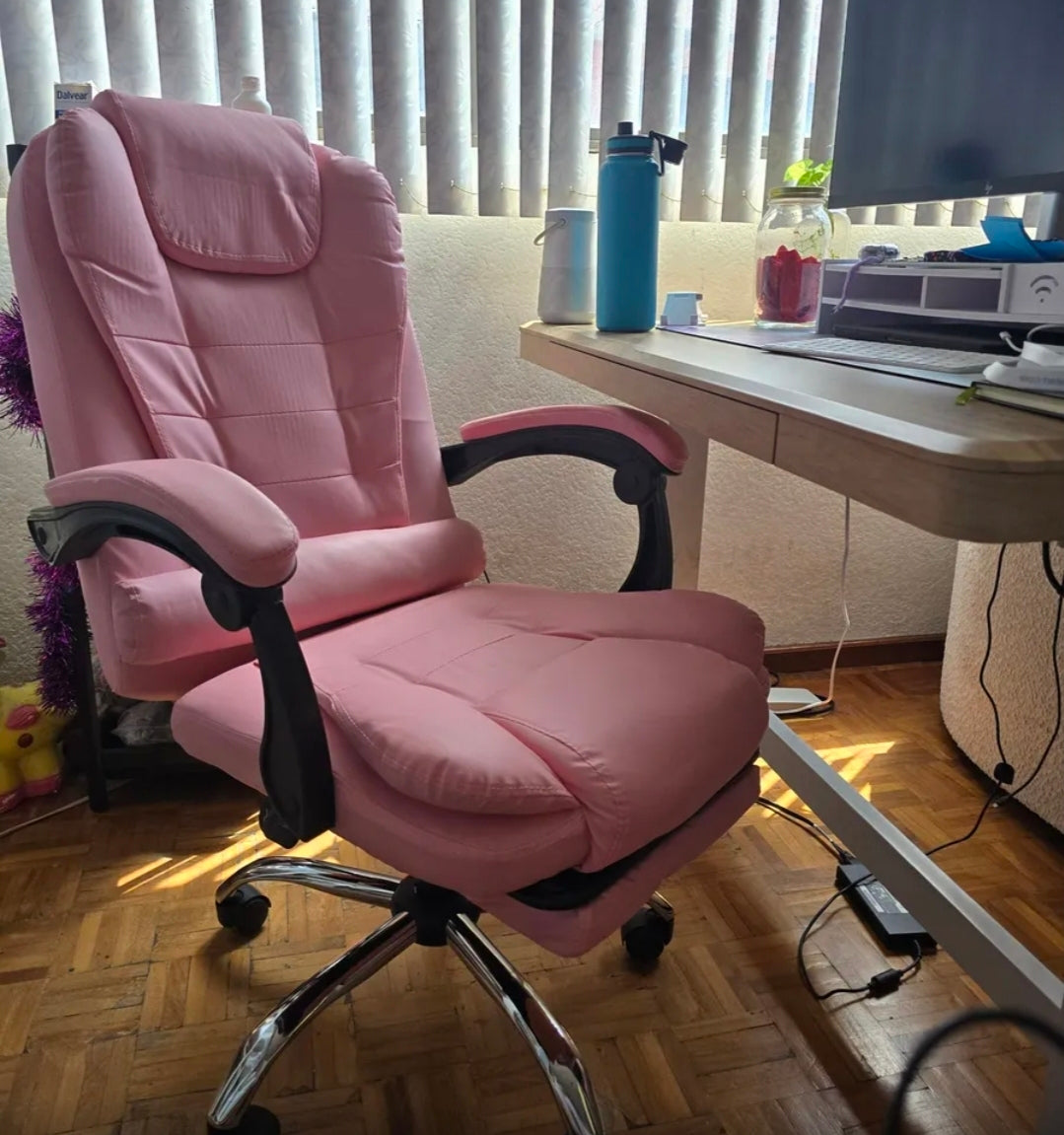 Silla ejecutiva ergonómica con  reposapies CON MASAJEADOR