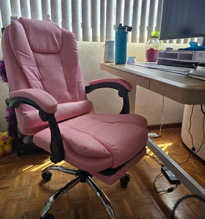 Silla ejecutiva ergonómica con  reposapies CON MASAJEADOR