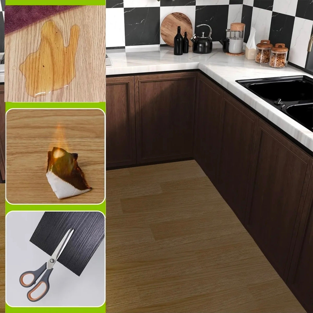 Piso Tipo Duela Autoadherible Sintética PVC