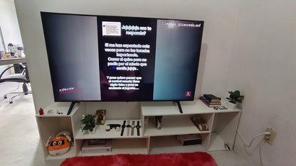 Mueble de TV con luces LED montaje ajustable
