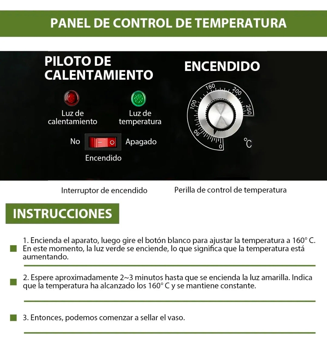 Maquina selladora manual de vasos