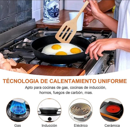 Sartén De Hierro Fundido Antiadherente 5 Piezas 10cm, 14cm, 16cm, 20cm, 26cm