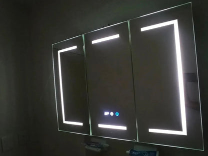 Mueble para baño con espejo led antivaho 90x65cm