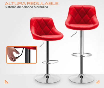 2 bancos para barra con respaldo