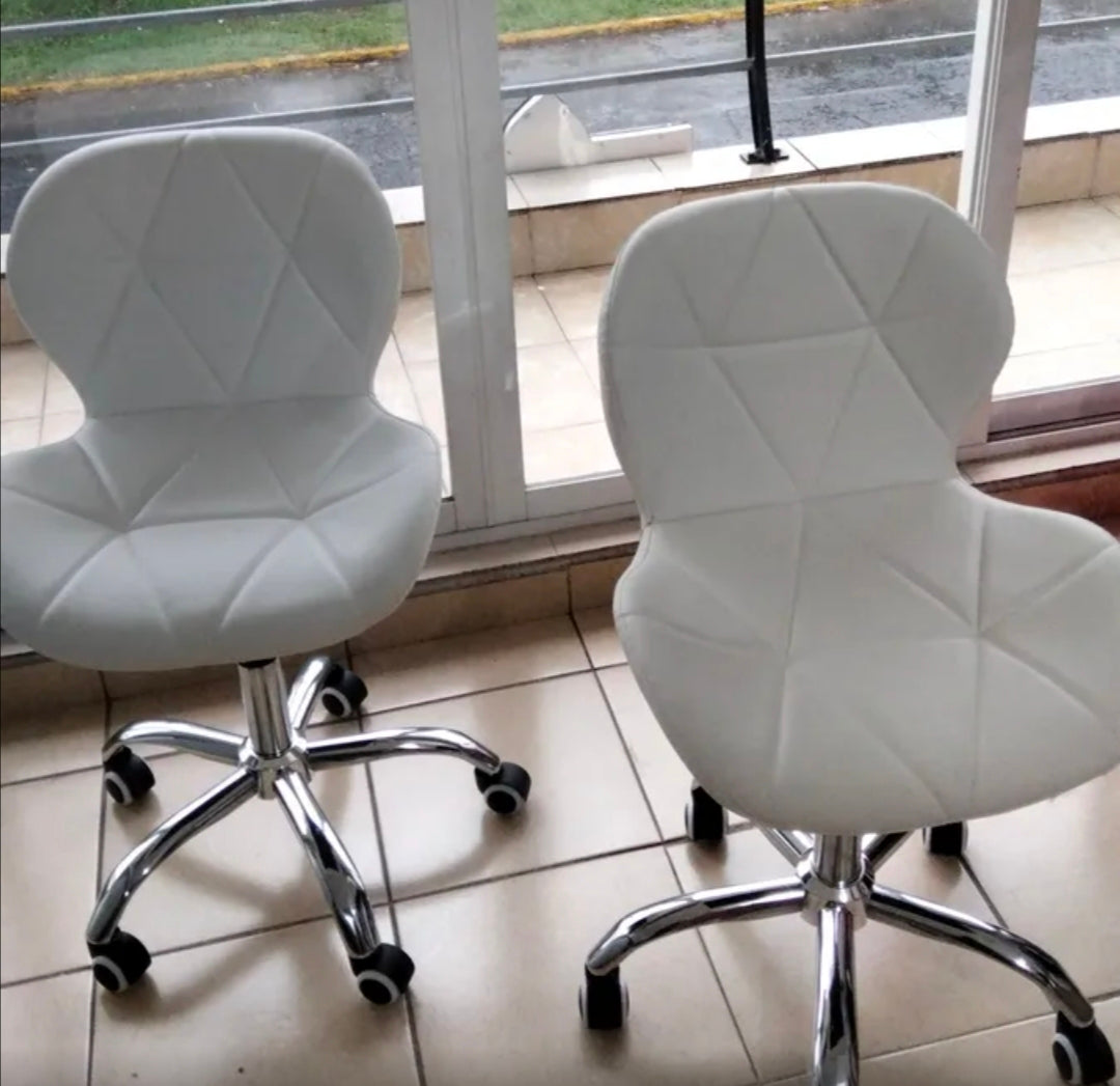 2 sillas de escritorio moderna cromada
