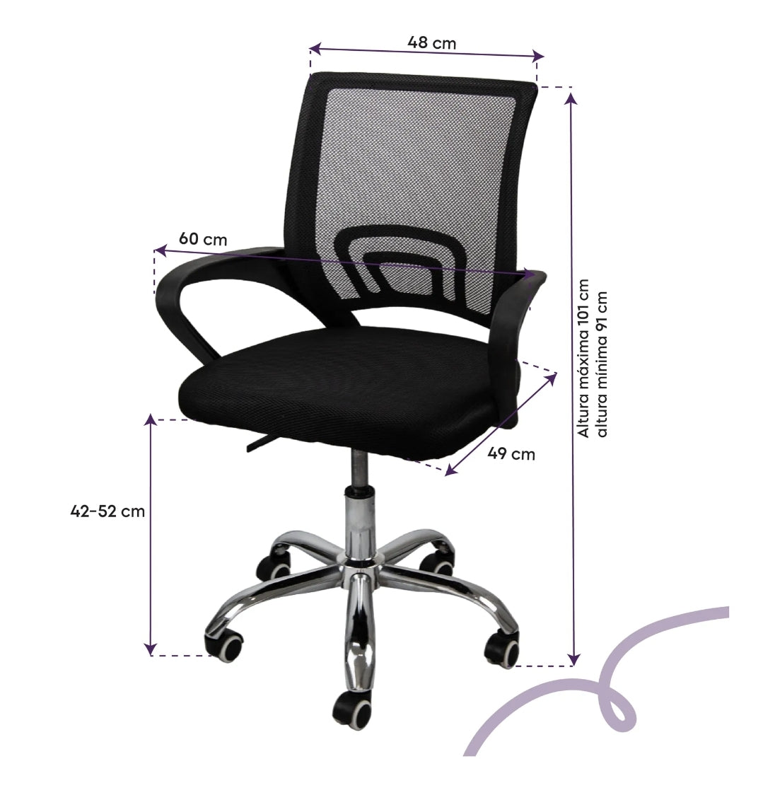 2 Sillas Oficina Ejecutiva Reclinable Ergonómica Escritorio