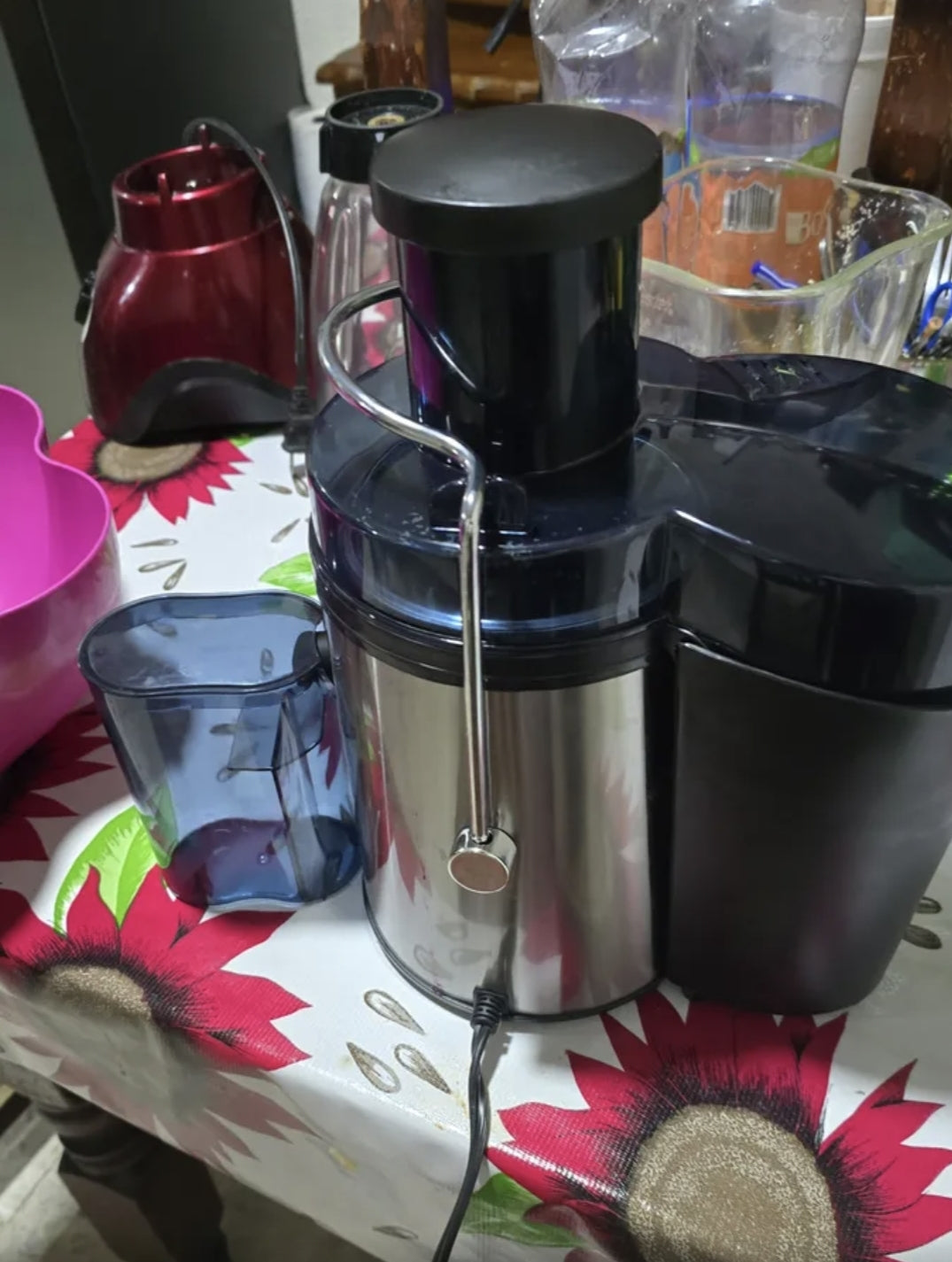 Extractor de Jugos y Verduras Eléctrico 600W 2 Velocidades Capacidad 500ml