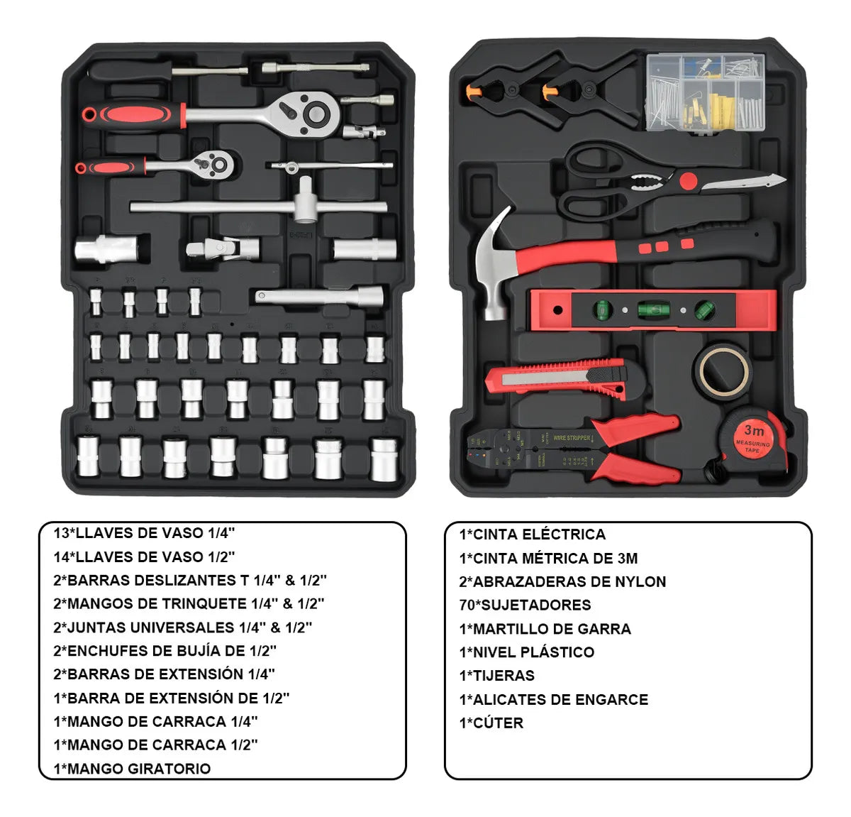 Juego De Herramientas De Taller Mecánico 512 Piezas Teeno Ats-186 Multi