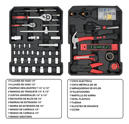 Juego De Herramientas De Taller Mecánico 512 Piezas Teeno Ats-186 Multi