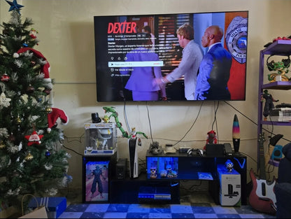 Mueble de TV con luces LED montaje ajustable