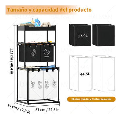 Cesto Ropa Sucia Plegable Portátil 150L
