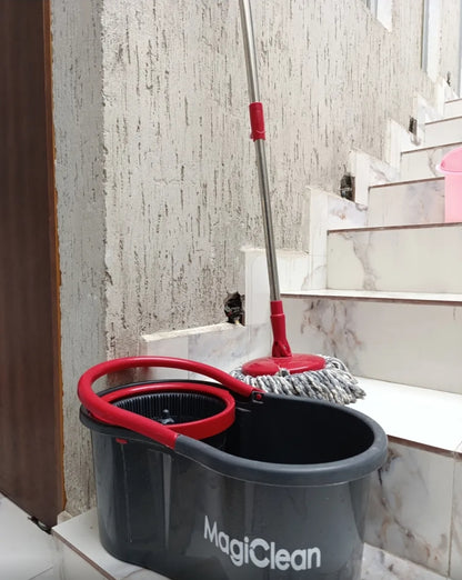 Kit Mop Trapeador Mágico + Fibras de limpieza