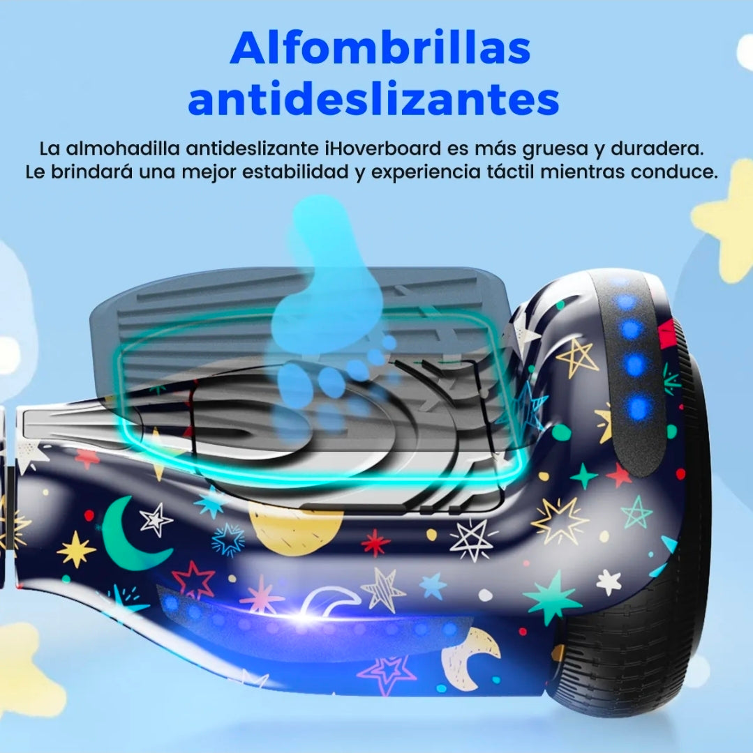 Patín Eléctrico Hoverboard Bluetooth 12km/h 55kg