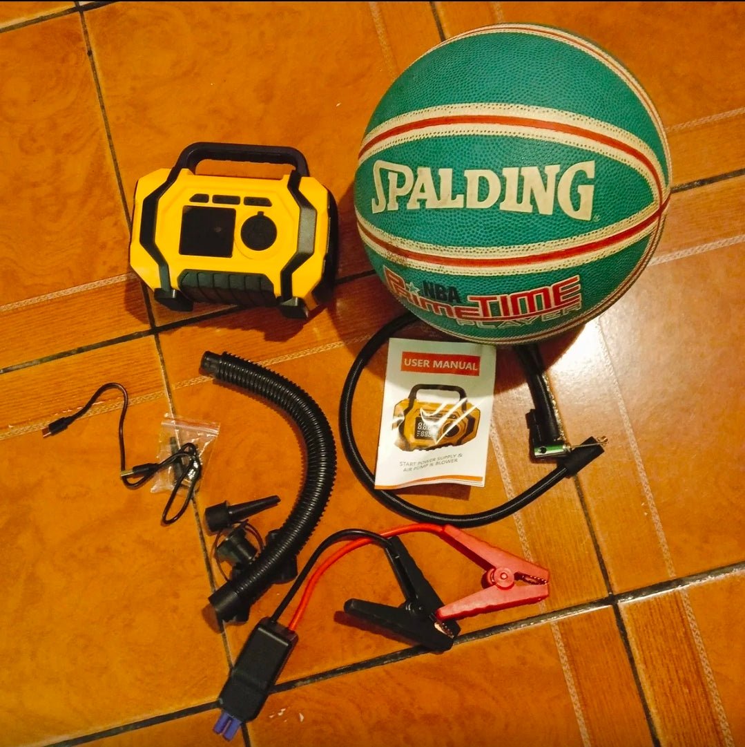 Arrancador De Batería De Auto Compresor De Aire 8000a Inflador 150psi Con Pantalla Con Smart Clip