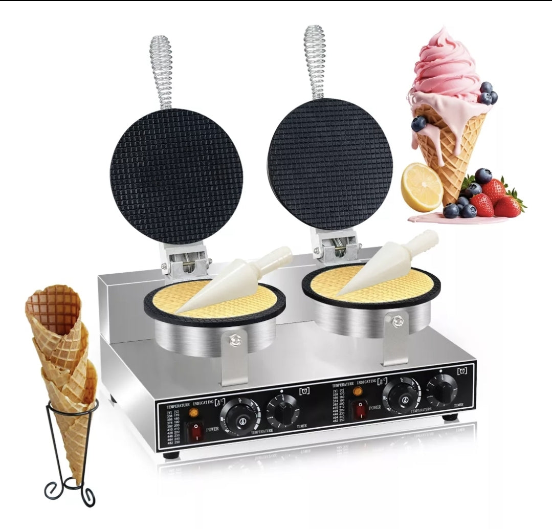 Máquina De Conos De Helado Con Marquesitas Doble