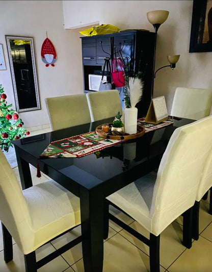 Funda silla de comedor 6 piezas tipo terciopelo
