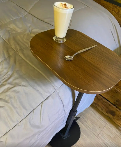 Mesa De Centro Altura Ajustable 45-80cm Con 4 Ruedas 360°